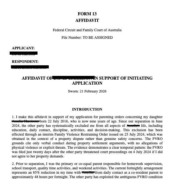 Form 13 Supporting Affidavit PDF